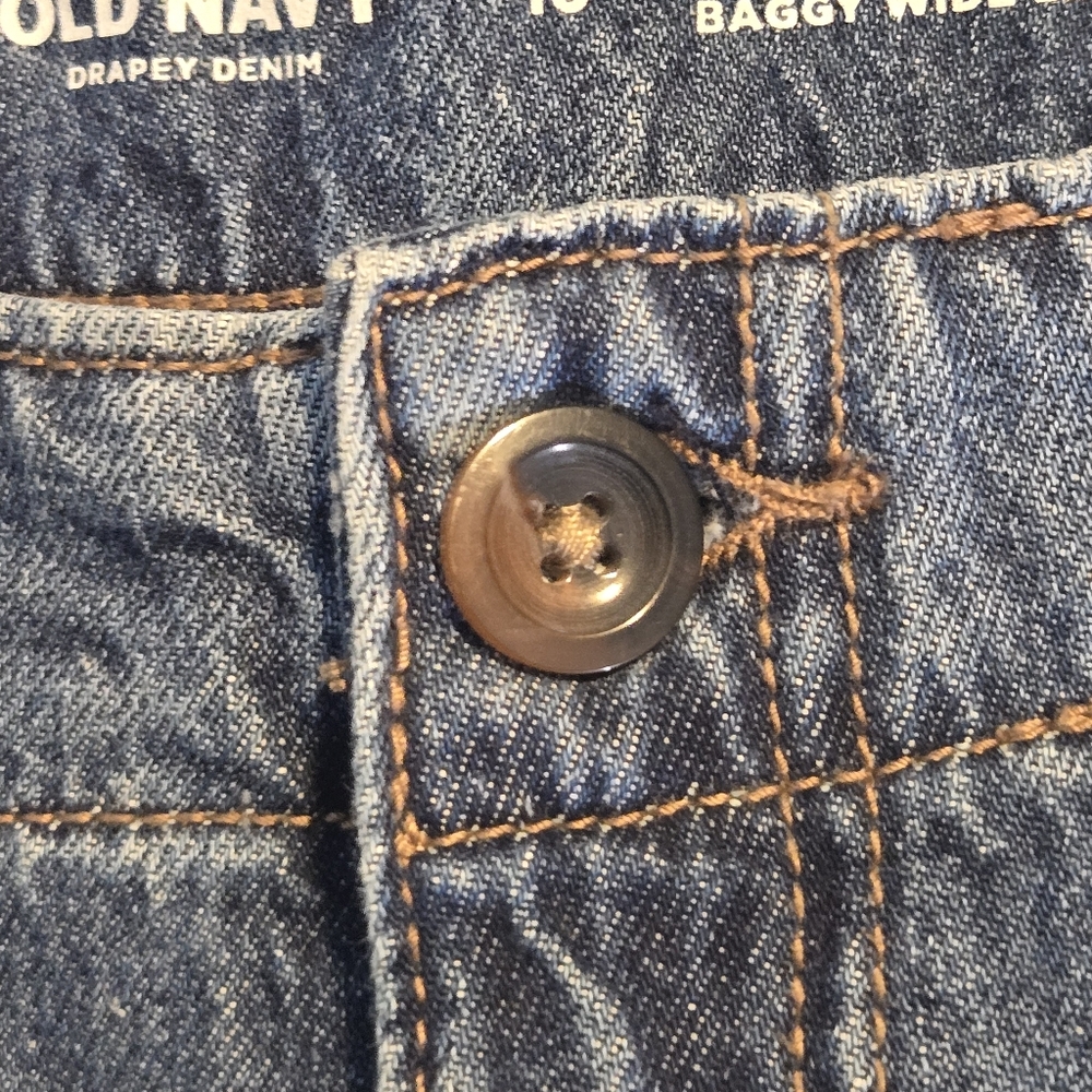 Old Navy Womens High Waisted Baggy Wide Leg Denim Jeans Size 10 - Picture 8 of 12